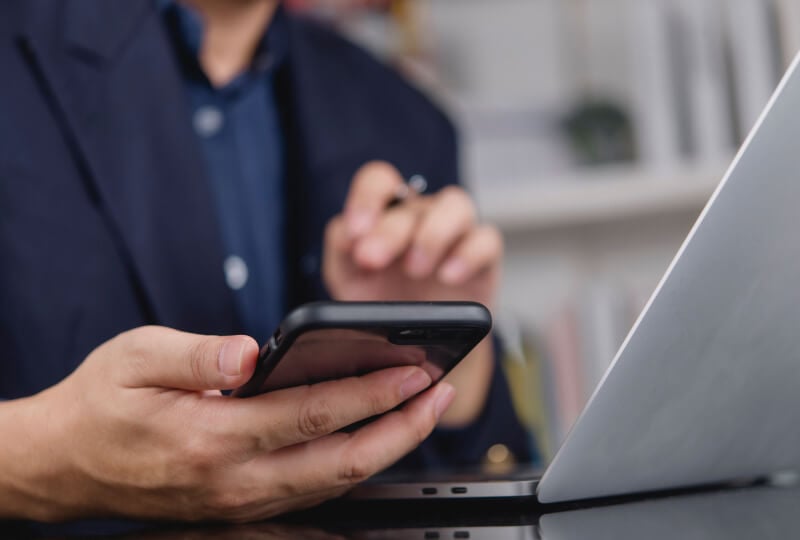 person on a mobile device