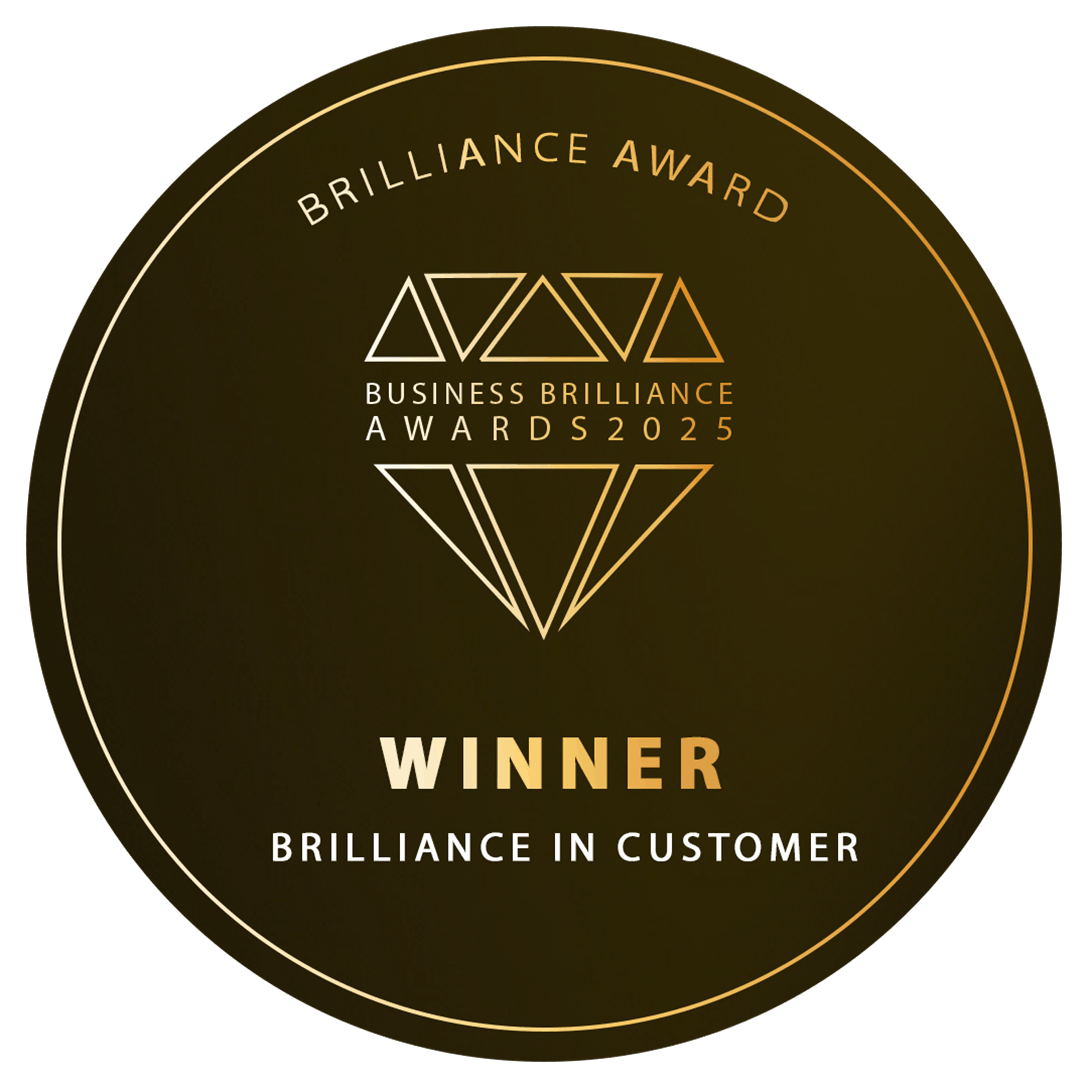 2025 business brilliance winner award badge