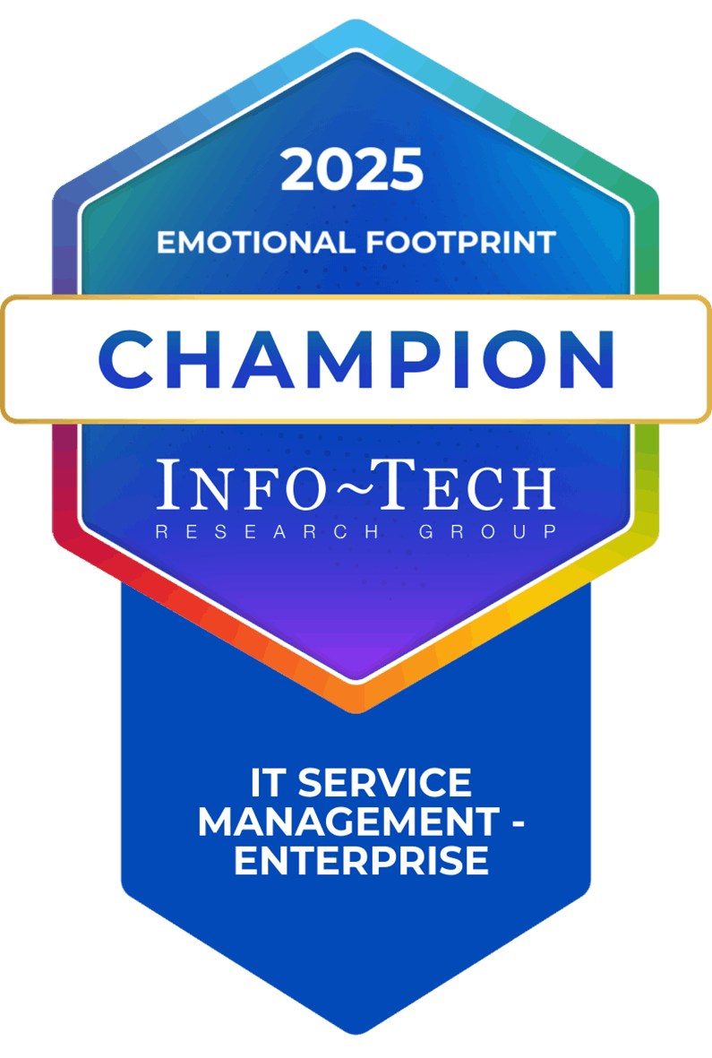 info-tech 2025 itsm champion award