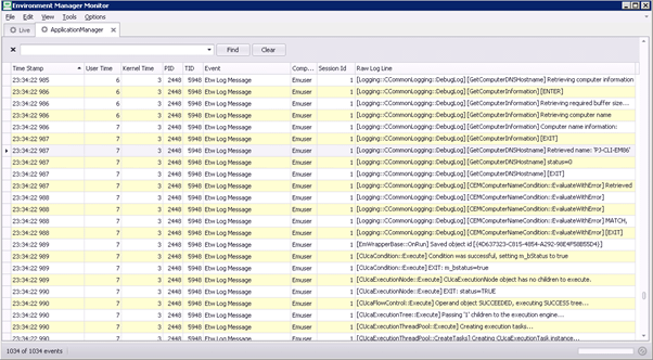 environment manager monitor - application manager screenshot