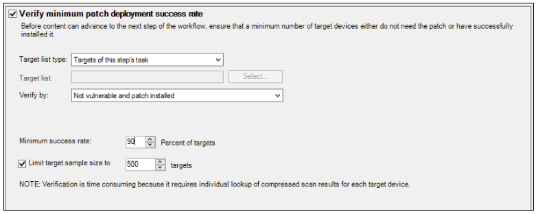 very minimum patch deployment success rate screenshot