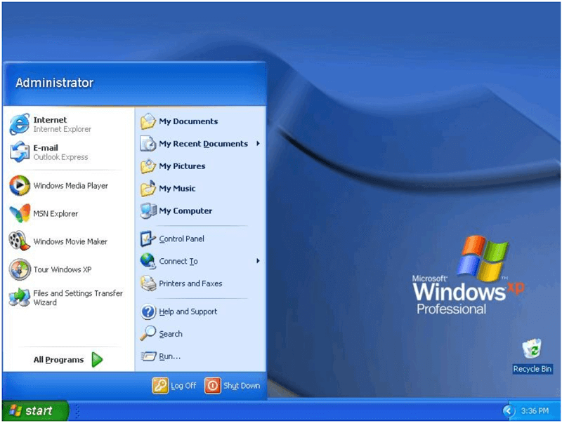 microsoft windows start - administrator 