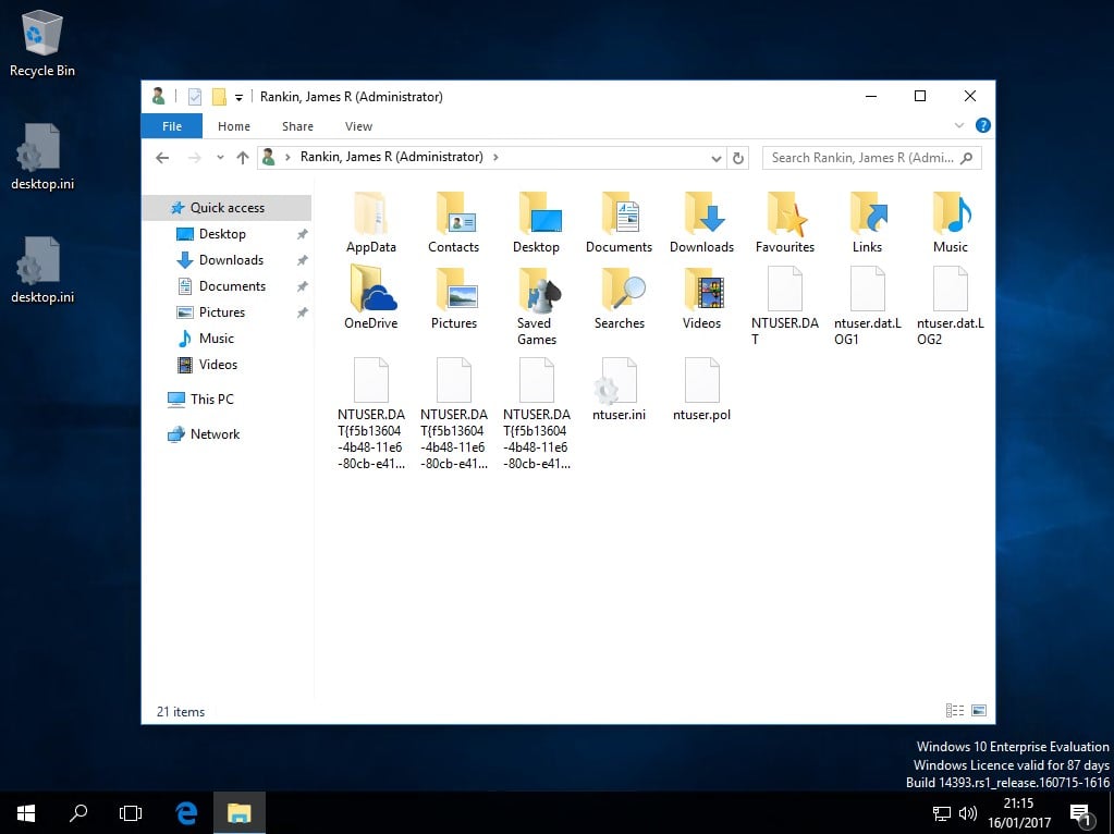 administrator - file - quick access screenshot