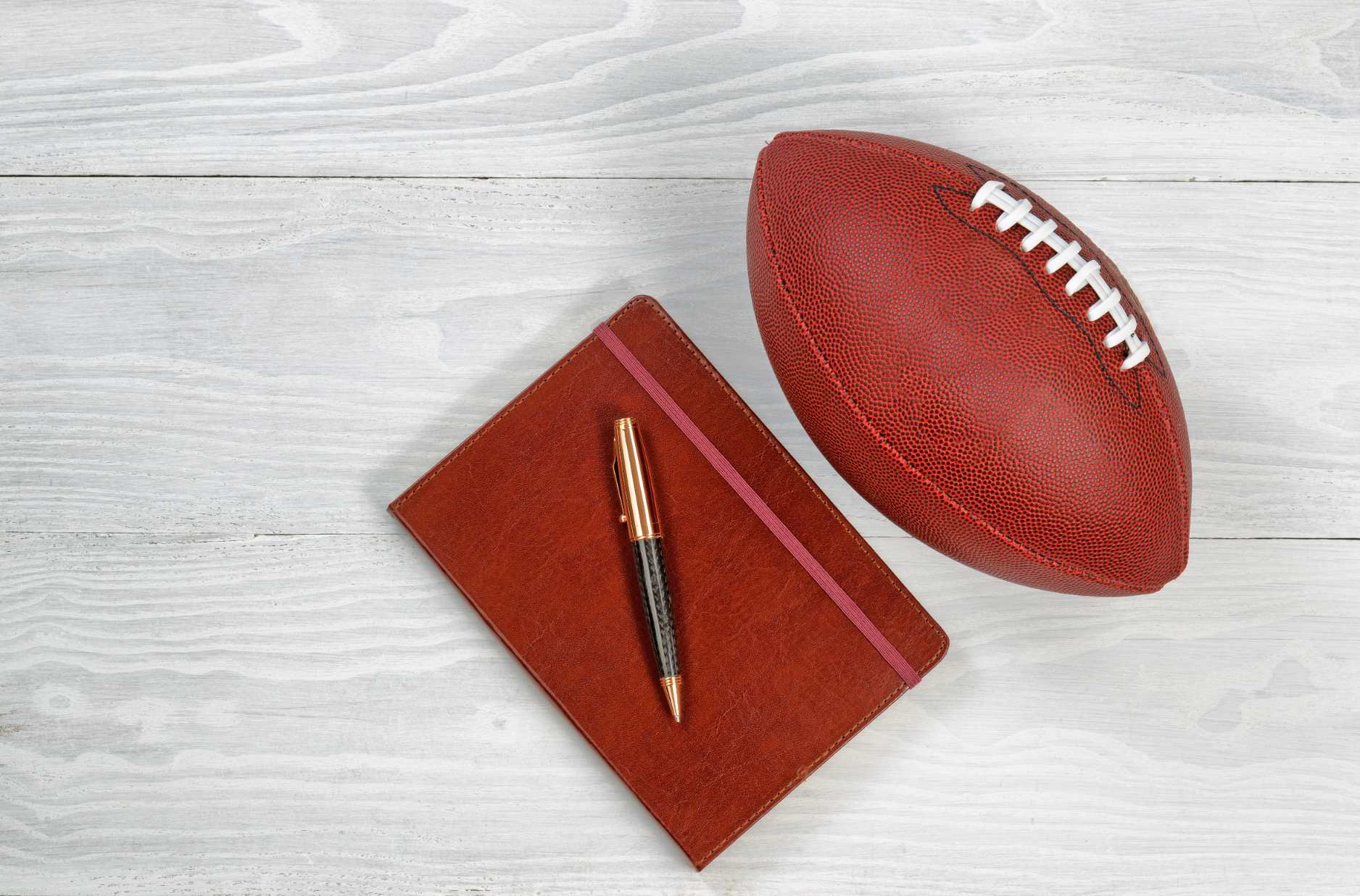 football and notepad