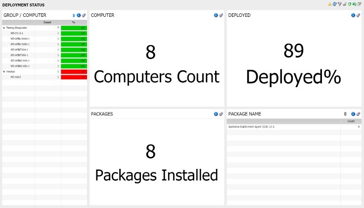 deployment status - group/computer screenshot