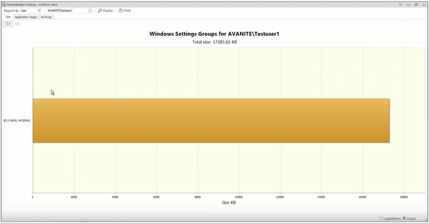 personalization analysis - AvaWom users - Windows Settings Groups for Avanite screenshot