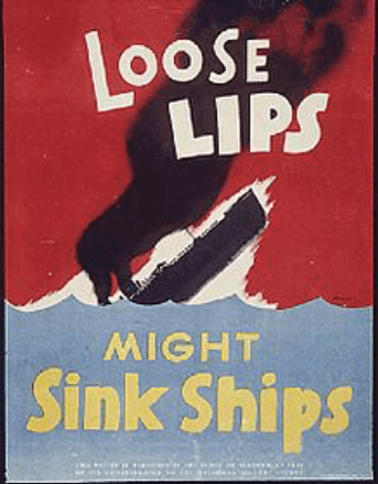 loose lips, might sink ships graphic