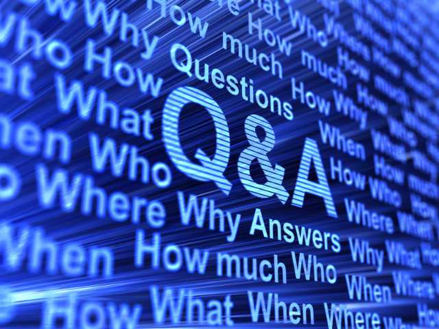 Q&A graphic - who, what, when, where, why