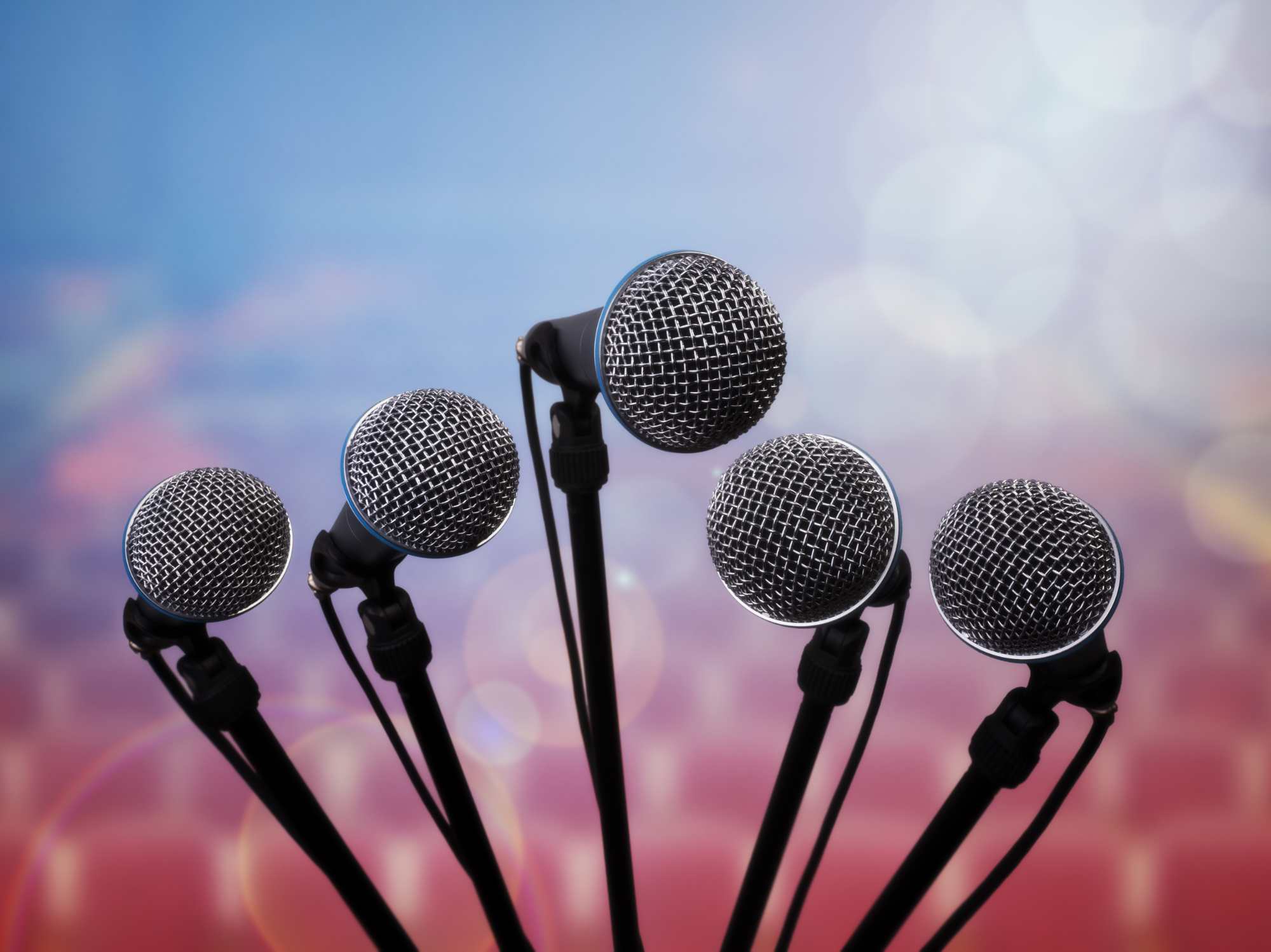5 stand-up mics