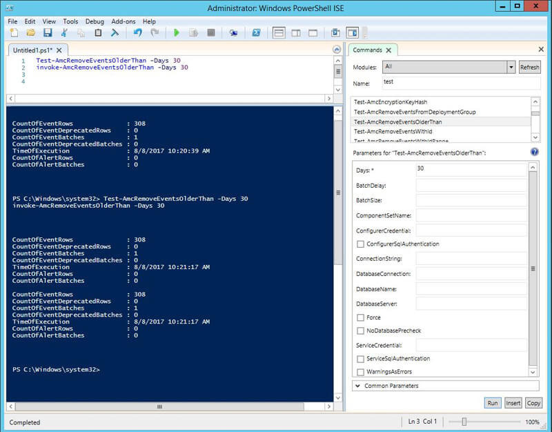 administrator: windows powershell (ISE) screenshot