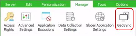 user environment manager - manage - geosync screenshot