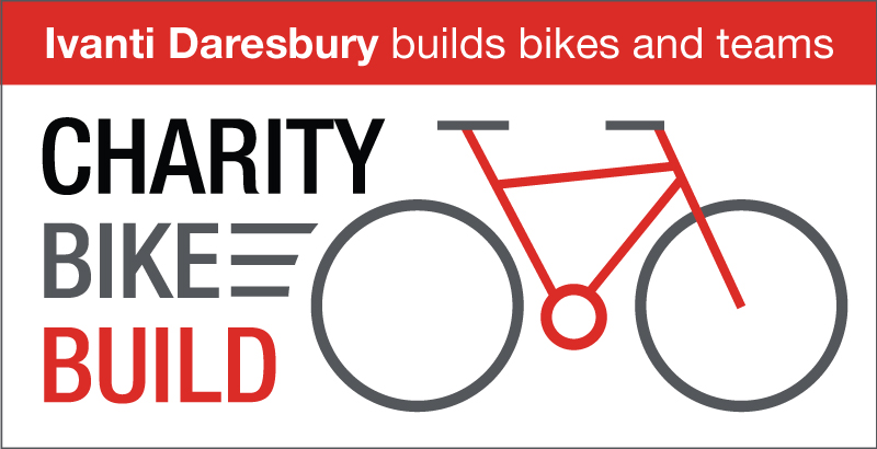 ivanti daresbury: charity bike build graphic