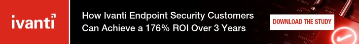 How Ivanti Endpoint Security Customers Can Achieve a 176% ROI Over 3 Years - DOWNLOAD THE STUDY 