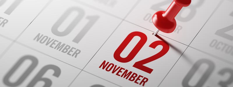 red pin on November 2nd