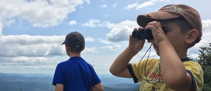 Boys with binoculars