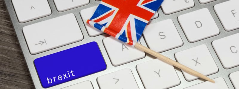 brexit keyboard button - british flag on keyboard