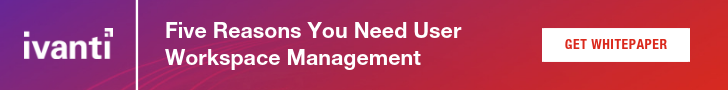 ivanti - 5 reasons you need user workspace management - get whitepaper graphic
