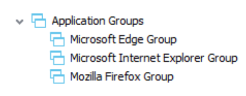 application groups tree