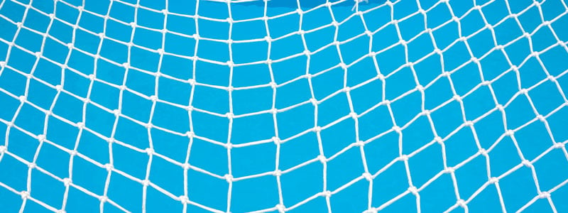 a net with blue background