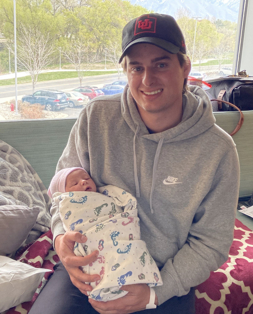 dan lalli with newborn