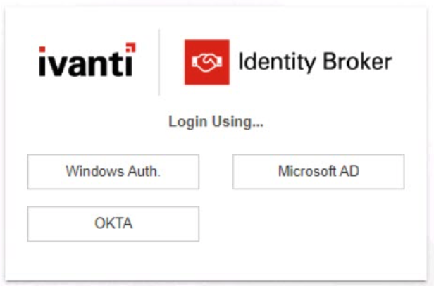 ivanti indentity broker login screen