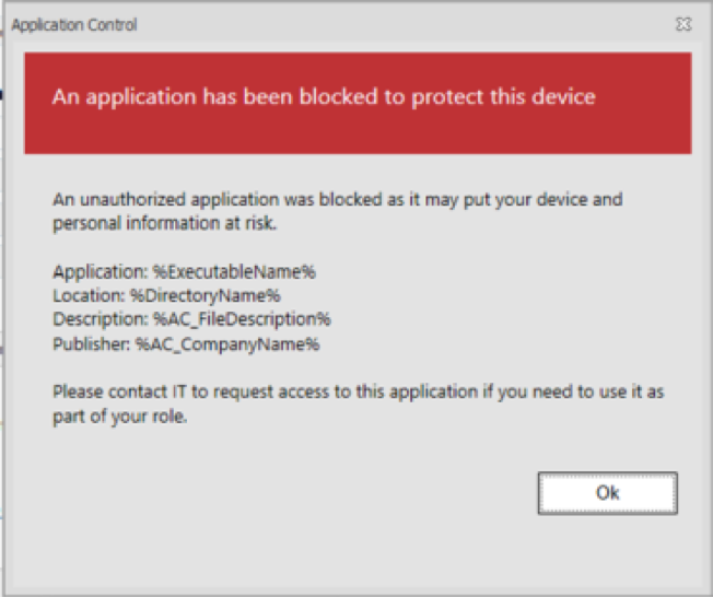 app control blocking