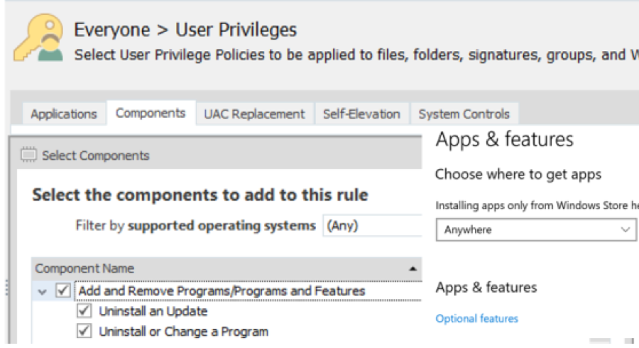 user privileges management
