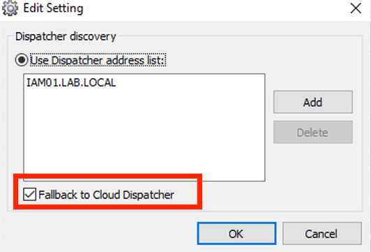 fallback to cloud dispatcher