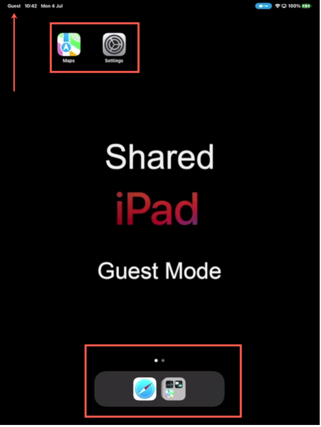 shared ipad in guest mode