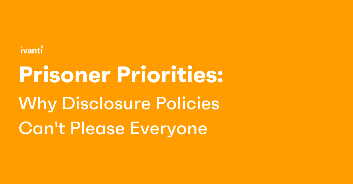 Prisoner Priorities: Why Disclosure Policies Can’t Please Everyone | Security Insights Podcast, Episode 30 header image