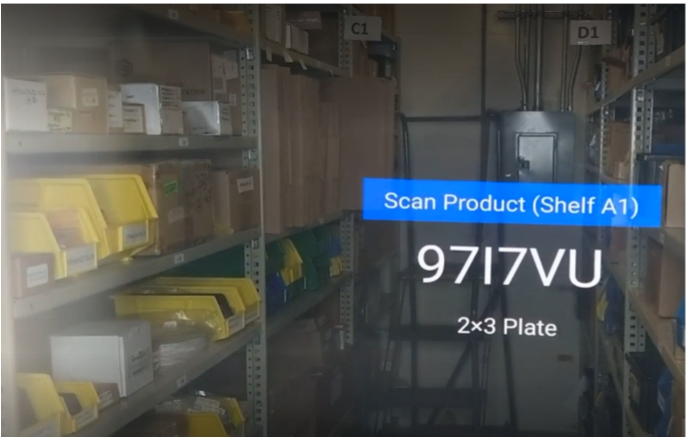 scan product (shelf a1)