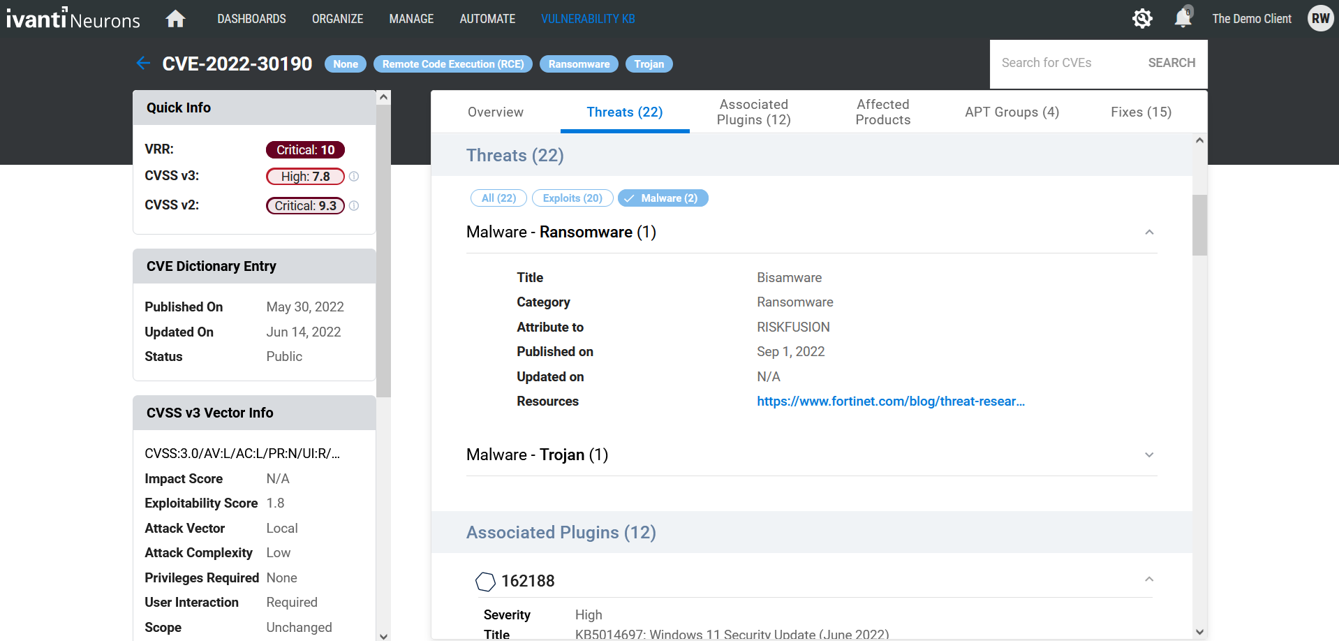 Ivanti Neurons for Vuln KB