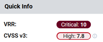 Ivanti's VRR rating of Follina.