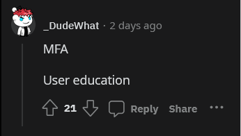 reddit comment: user education