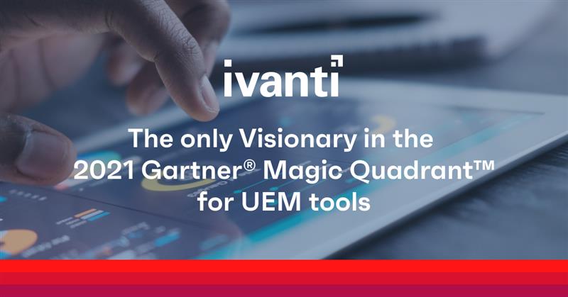 The only Visionary in the 2021 Gartner Magic Quadrant for UEM tools 