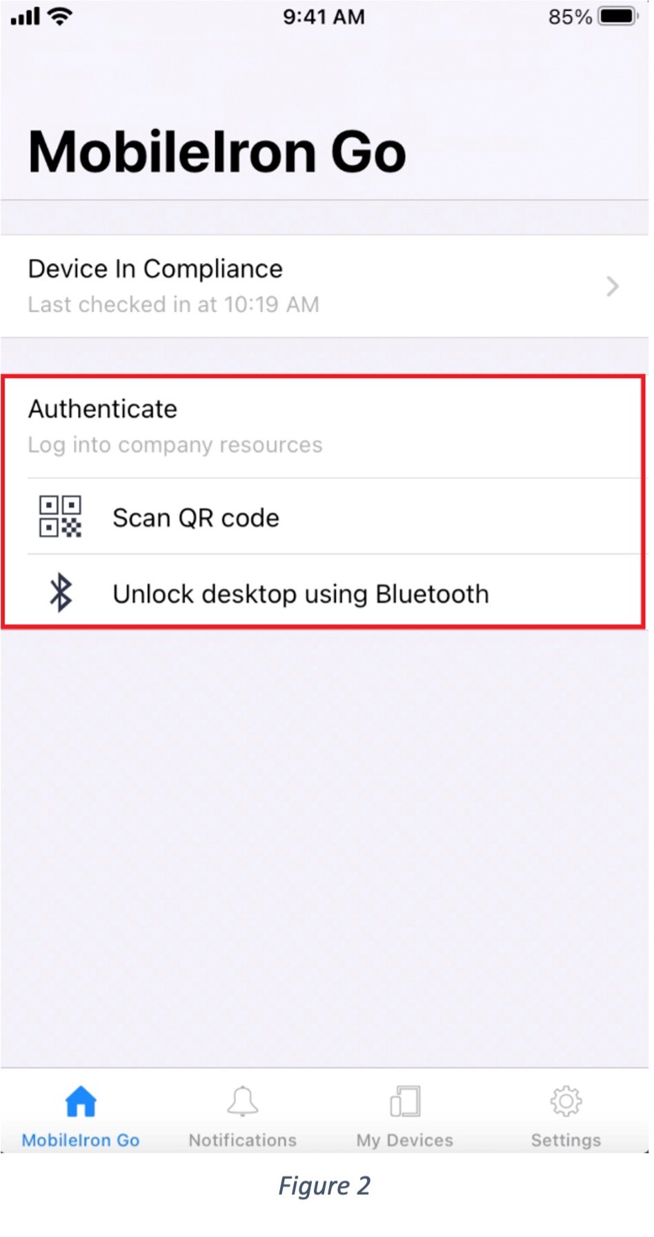 mobileiron go authentication