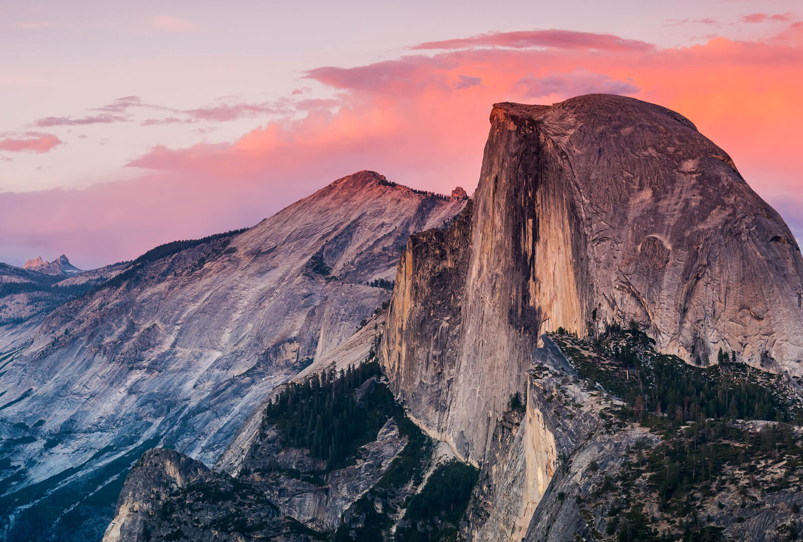 Half dome in Yosemite National Park.