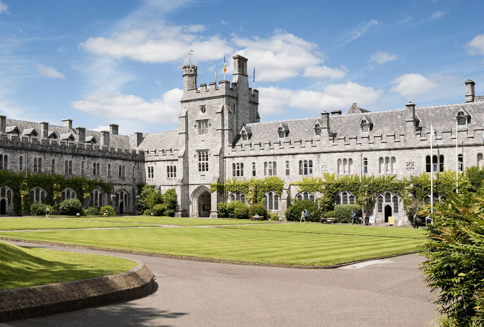 courtyard view of the university college cork