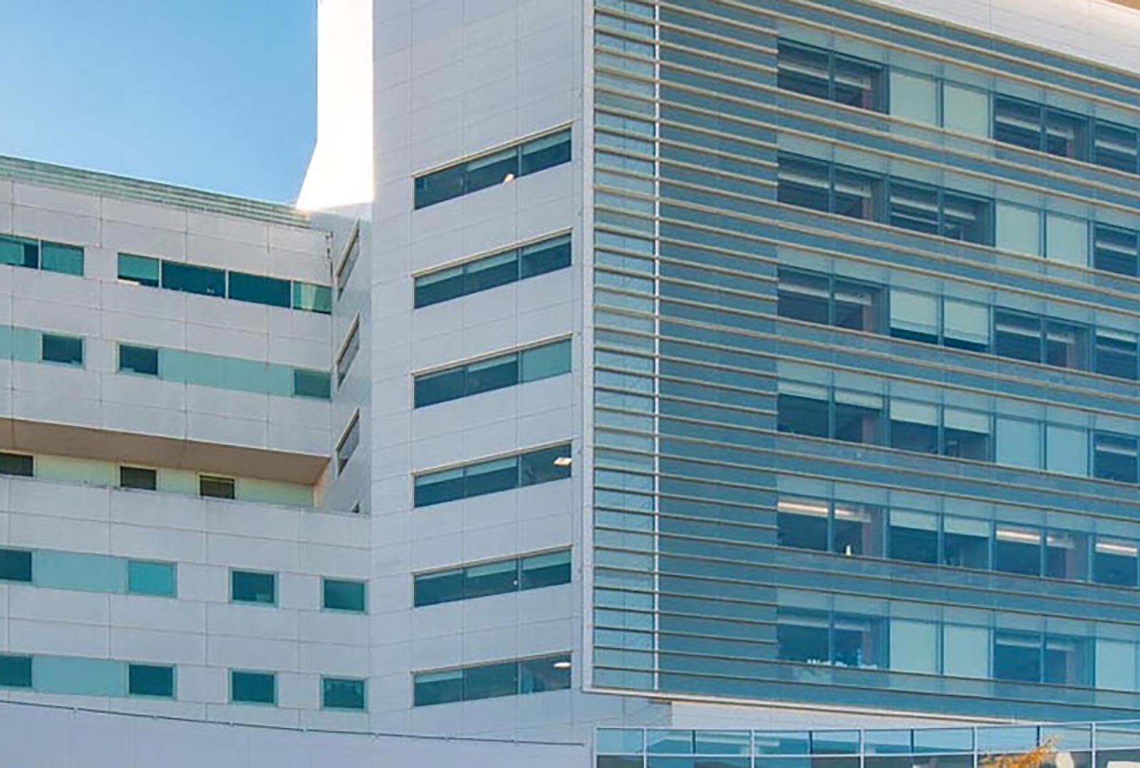 image of a hospital building in sunshine