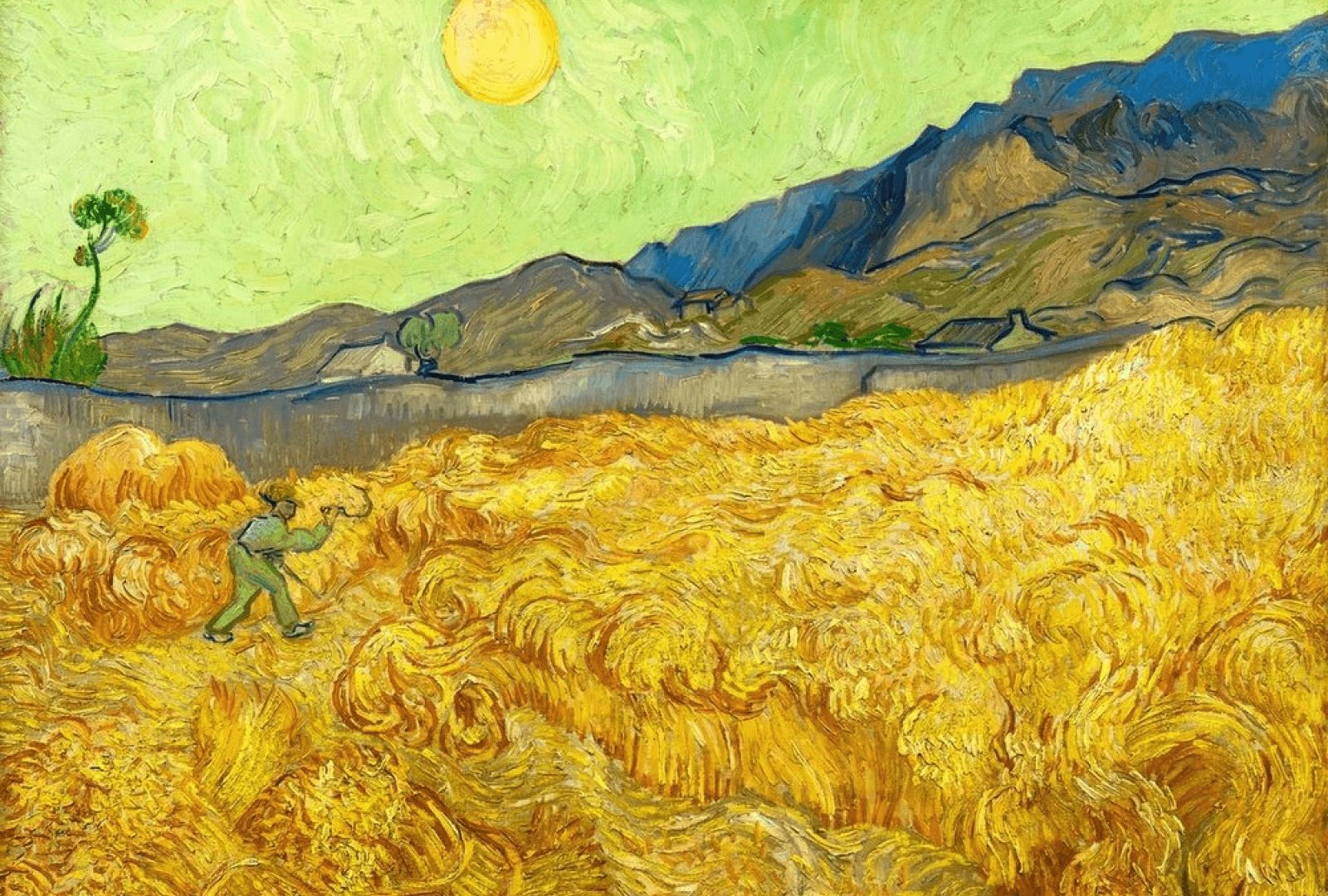 Van Gogh's painting named Wheatfield with Reaper.