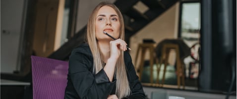 lady thinking