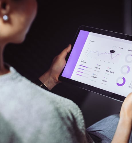 women using a tablet