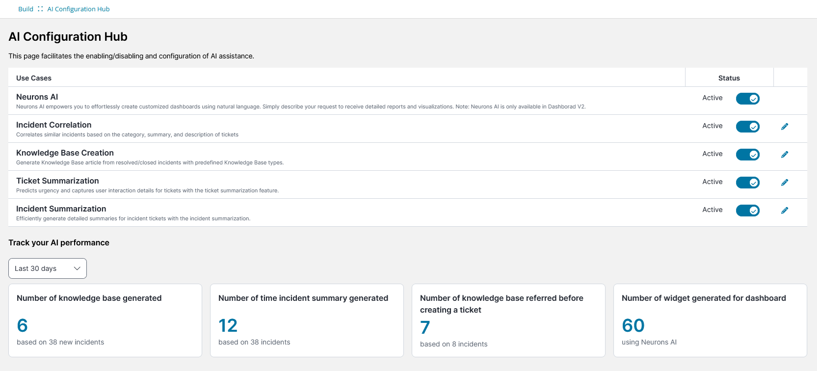 ai configuration hub screenshot