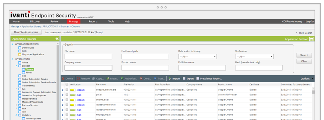 endpoint security screenshot