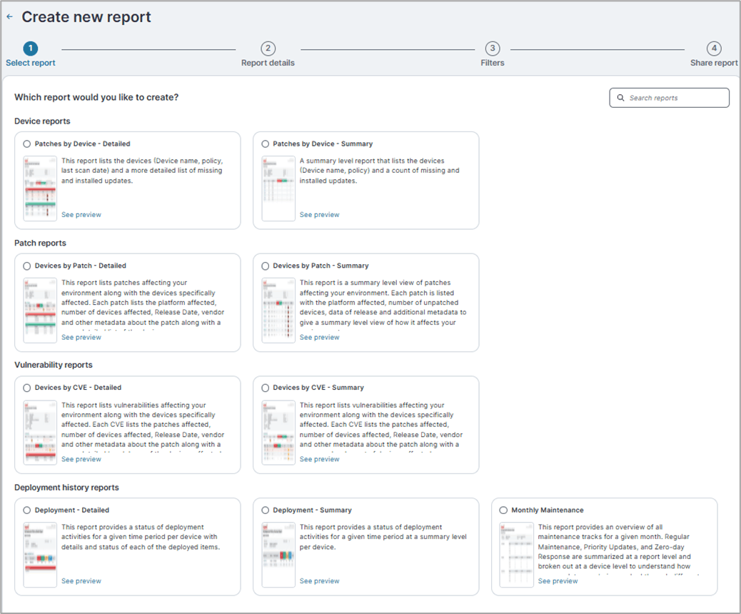 continuous compiance reports screenshot