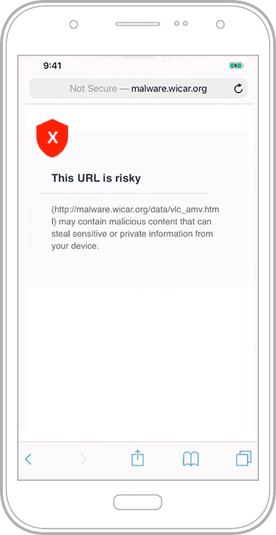 this URL is risky screenshot