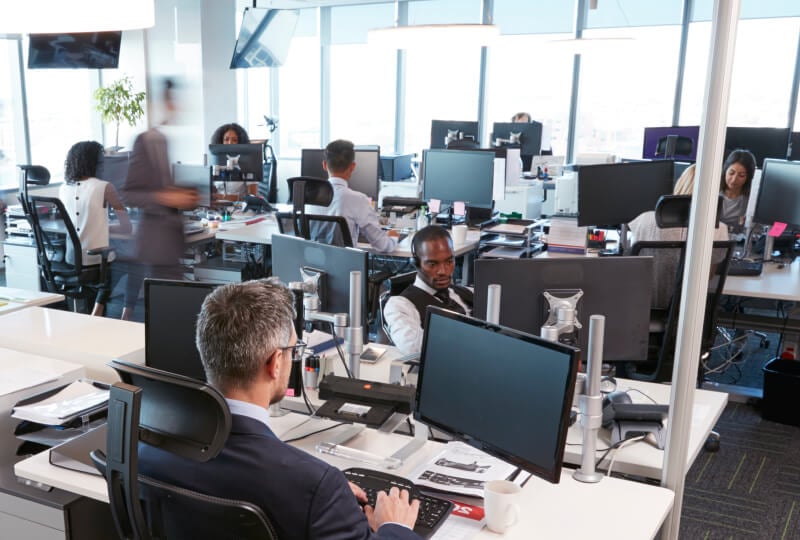 People working in an office.